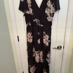 Maurices Black Floral Maxi Dress